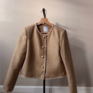 Women's Tan Tweed Jacket
